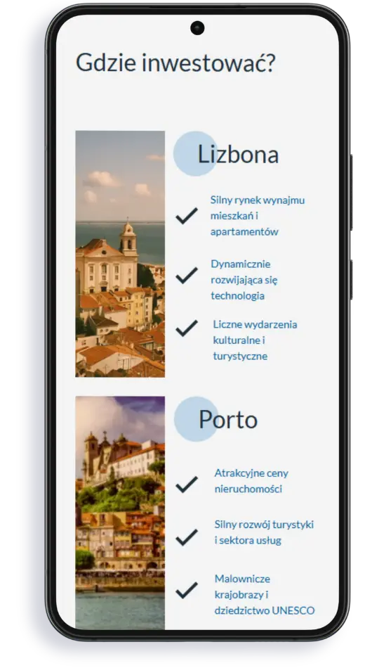 Strona internetowa w wersji mobilnej