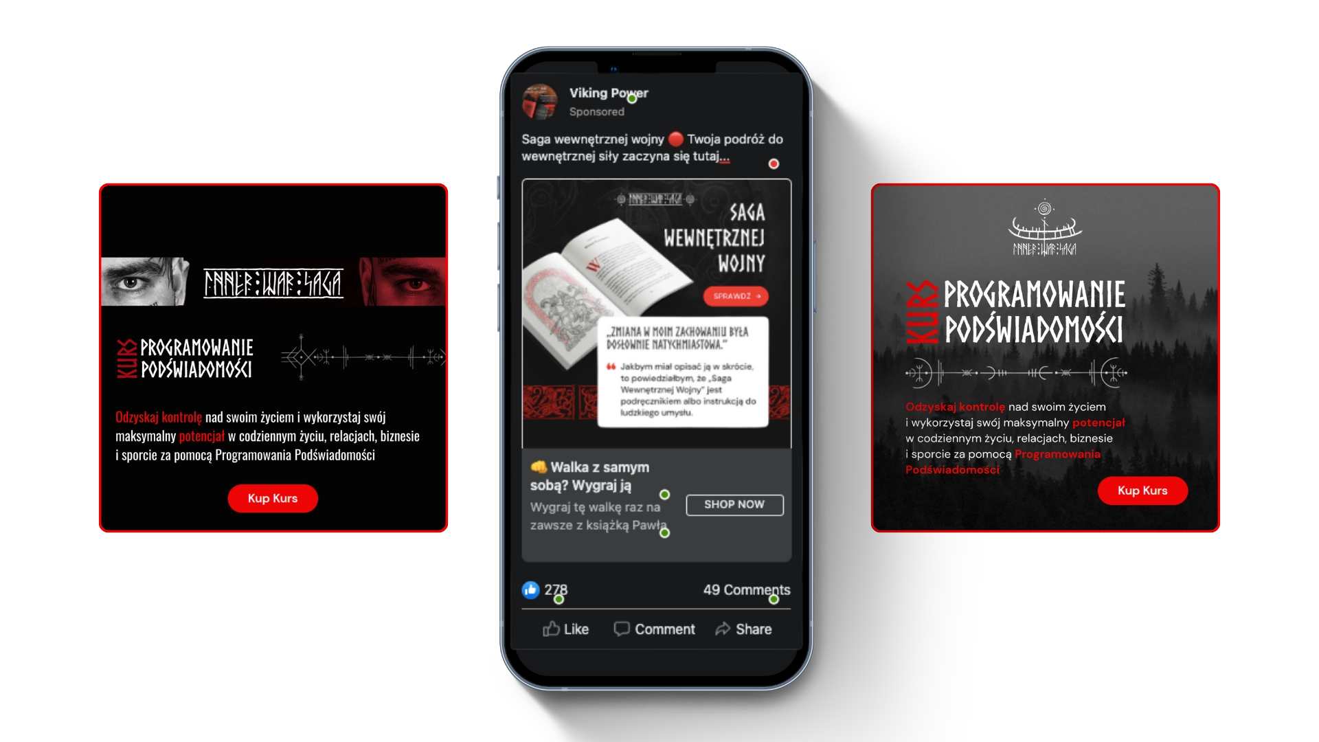 Inner War Saga - przykłady reklam